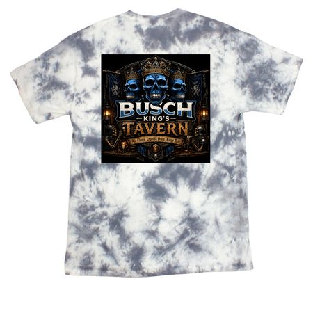 BUSCHKING, a Grey Crystal Tie Dye Tee (back-view)