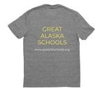 I <3 AK Public Schools, a Aluminum Grey Allmade Eco Triblend Unisex Tee (back-view)