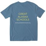 I <3 AK Public Schools, a Indigo Blue Softstyle Cotton Tee (back-view)