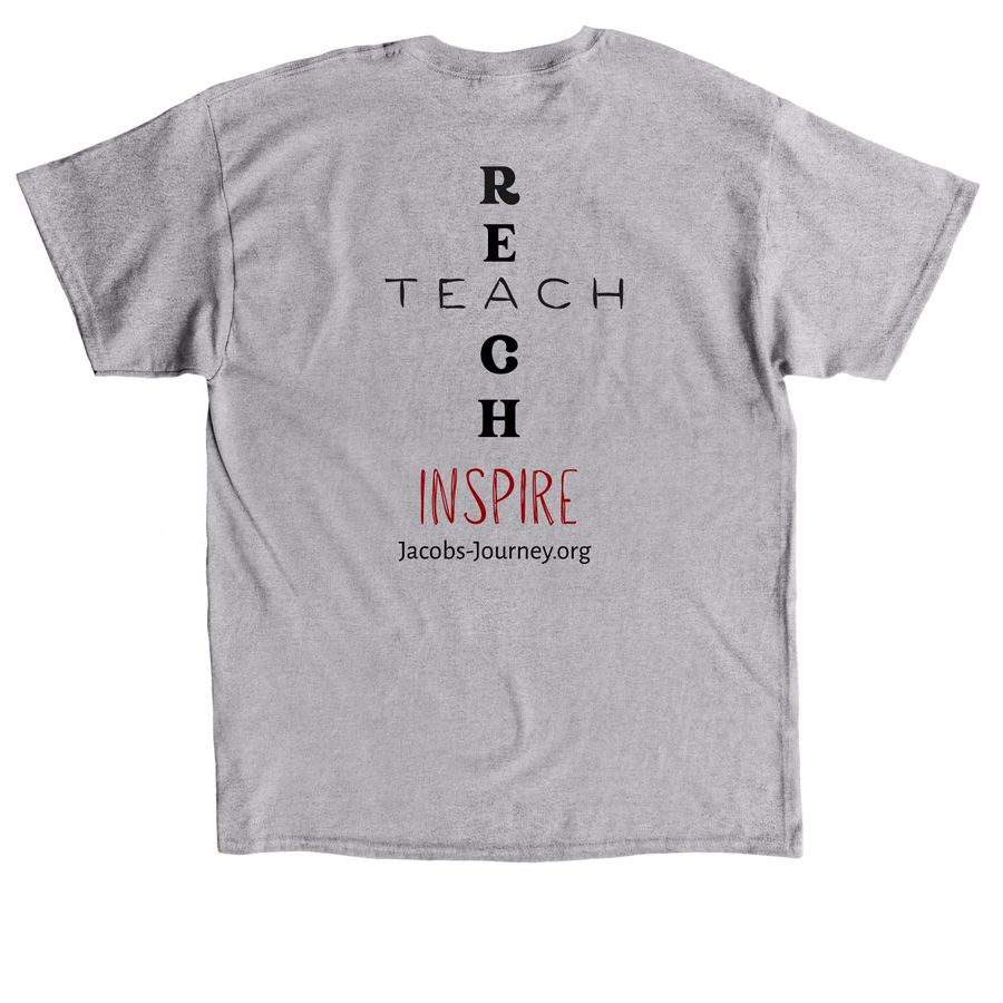 Wear Jacob's Journey!, a Sport Grey Classic Unisex Tee (back-view)