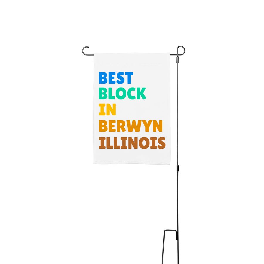 BBB Yard Flag, a White 12" x 18" Yard Flag with Stake