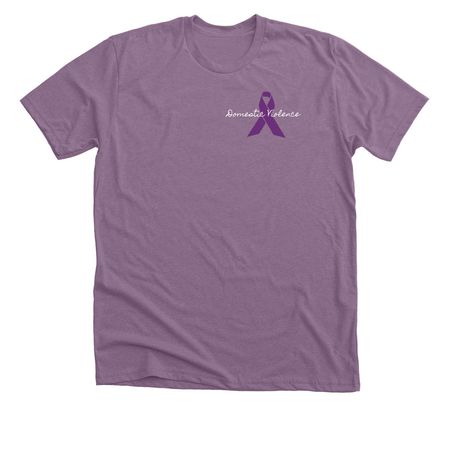 Domestic Violence Support, a Heather Purple Premium Unisex Tee