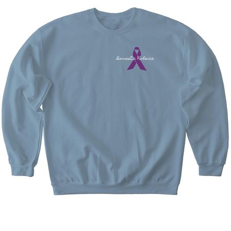Domestic Violence Support, a Stone Blue Softstyle Crewneck Sweatshirt