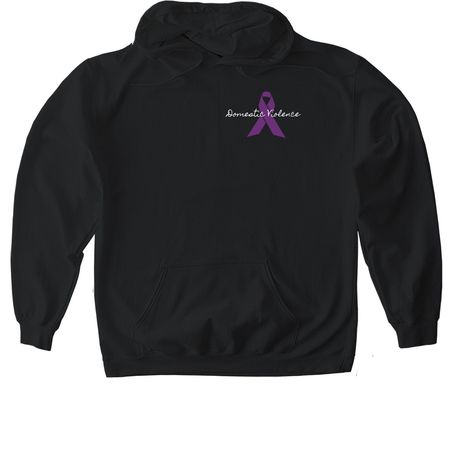 Domestic Violence Support, a Black Gildan Softstyle Pullover Hoodie
