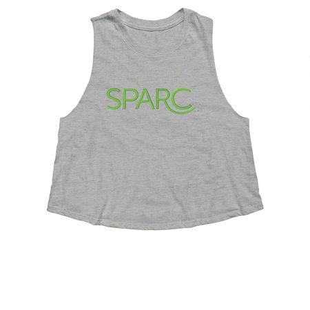 SPARC Tank Tops, a Athletic Heather Women's Cropped Racerback Tank
