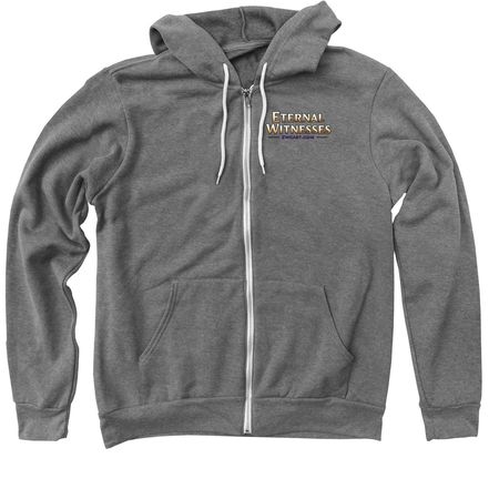 Logo Back Hoodie, a Deep Heather Zip Up Hoodie