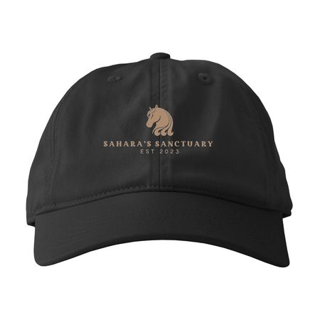 Sahara's Sanctuary Official Merch, a Black Printed Eco Baseball Cap