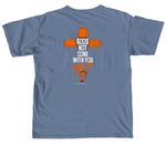 Leukemia awareness&nbsp;, a Blue Jean Comfort Colors Unisex Tee (back-view)