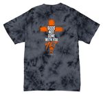 Leukemia awareness&nbsp;, a Black Crystal Tie Dye Tee (back-view)