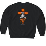 Leukemia awareness&nbsp;, a Black Softstyle Crewneck Sweatshirt (back-view)