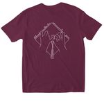 PCM, a Maroon Softstyle Cotton Tee (back-view)