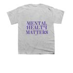 Mental Health Matters, a Sport Grey Youth Unisex Tee (back-view)