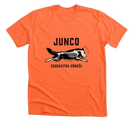 Meat on Bones - Junco (w/ name), a Heather Orange Premium Unisex Tee