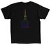 Rainbow Spire, a Black Classic Unisex Tee (back-view)