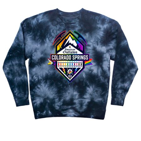 AO PRIDE 2026, a Black Tie Dye Crewneck Sweatshirt