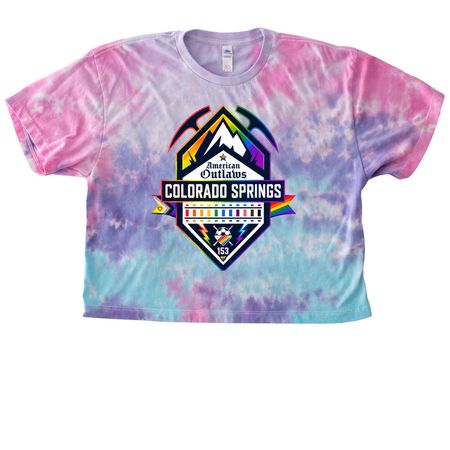 AO PRIDE 2026, a Cotton Candy Women's Tie Dye Cropped Tee