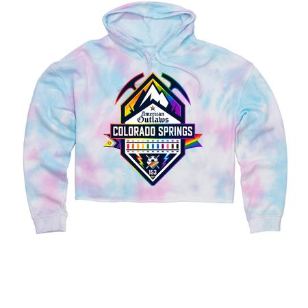 AO PRIDE 2026, a Cotton Candy Women?s Tie Dye Cropped Hoodie