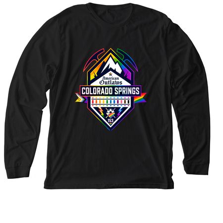 AO PRIDE 2026, a Solid Black Blend Premium Long Sleeve Tee