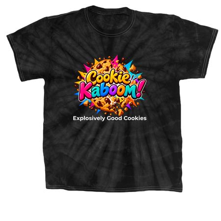Cookie Kaboom: Wear the Fun!, a Black Classic Tie Dye Tee