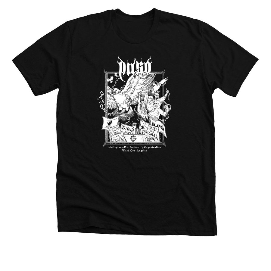 Support Philippines-US Solidarity Org West LA, a Solid Black Blend Premium Unisex Tee