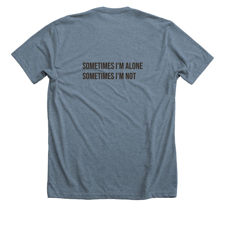 Original ?Hello?? Shirt, a Heather Slate Premium Unisex Tee (back-view)