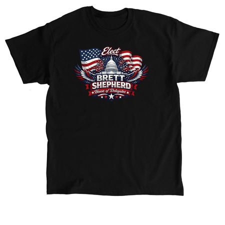 Patriotic Shep for 6, a Black Classic Unisex Tee