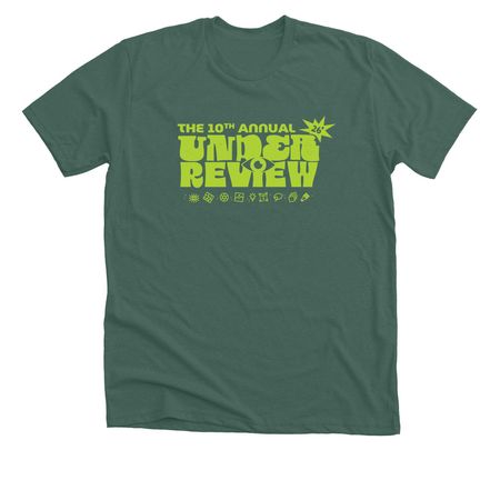Green Greatness - 10th Annual Under Review, a Heather Forest Premium Unisex Tee