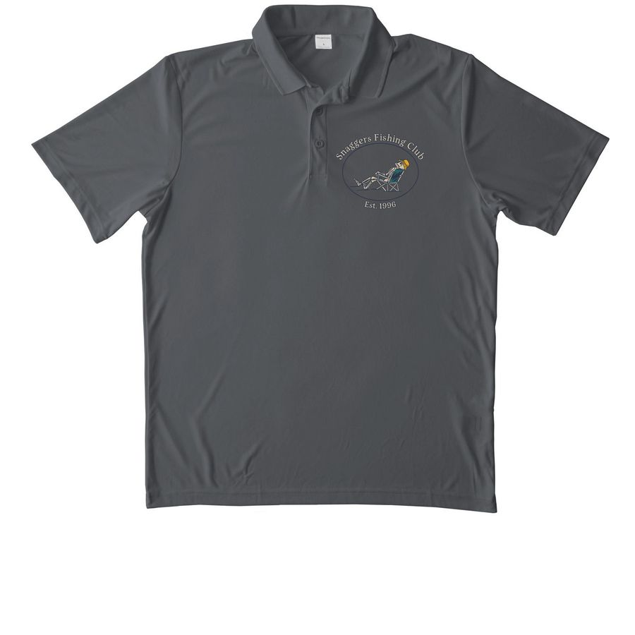 Polos, a Iron Grey Unisex Performance Polo