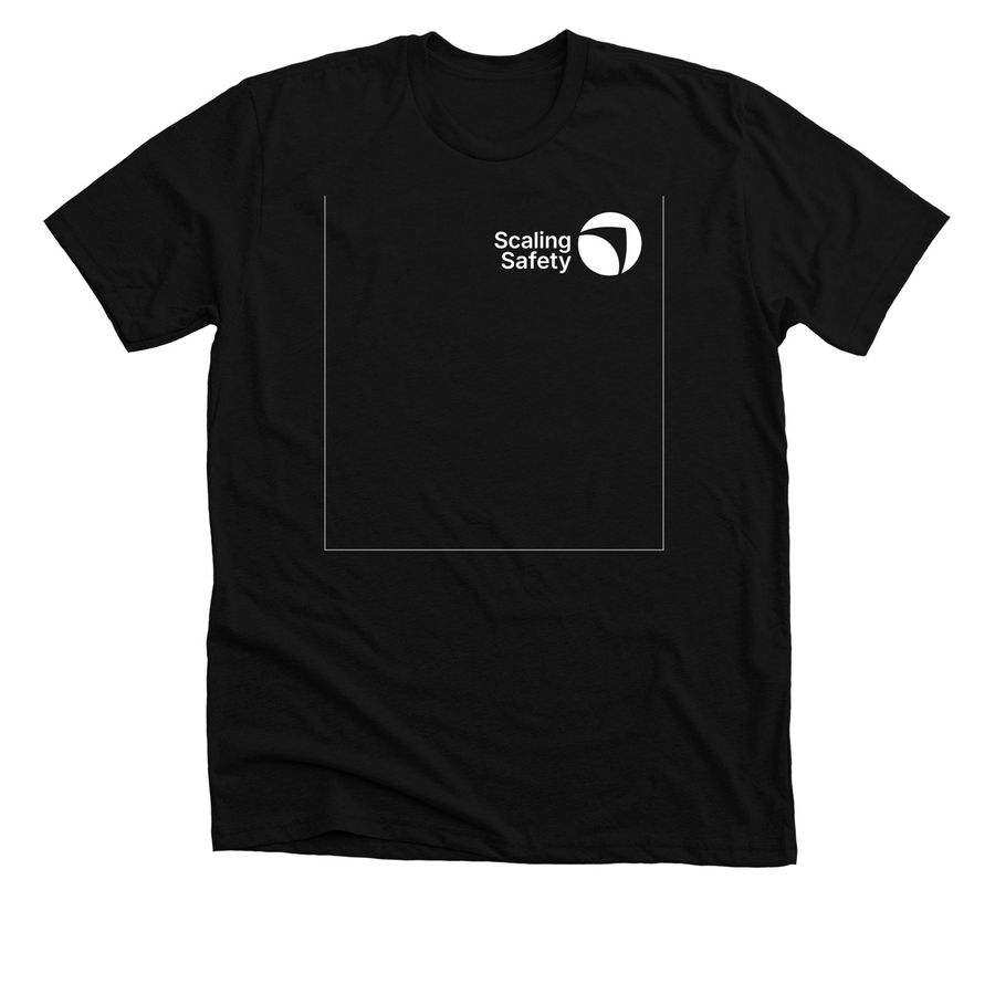 Scaling Safety, a Solid Black Blend Premium Unisex Tee