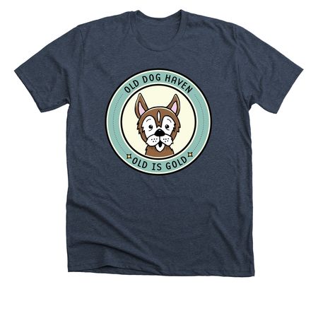 Old is Gold, a Heather Midnight Navy Premium Unisex Tee