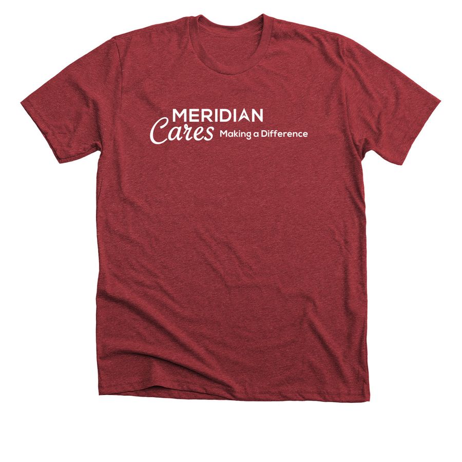 Meridian Cares Fundraiser, a Heather Canvas Red Premium Unisex Tee