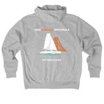 2026 Corsair Nationals Active Wear, a Dark Grey Heather Nike Club Fleece Zip Up Hoodie (back-view)