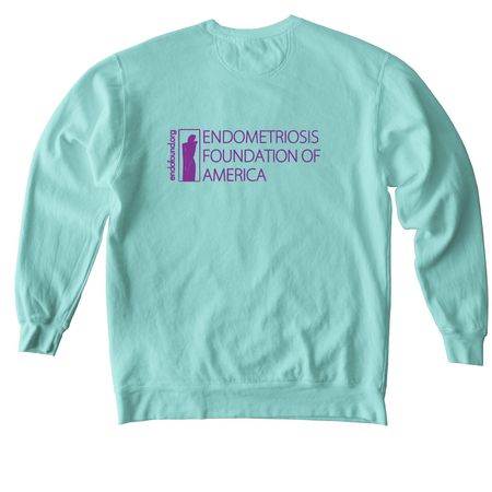 End Endo 5K Comfort Crewneck Sweatshirt, a Chalky Mint Comfort Colors Crewneck Sweatshirt (back-view)