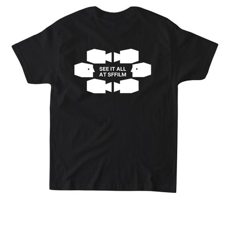 SFFILM Apparel, a Black American Apparel Heavyweight Cotton Tee (back-view)