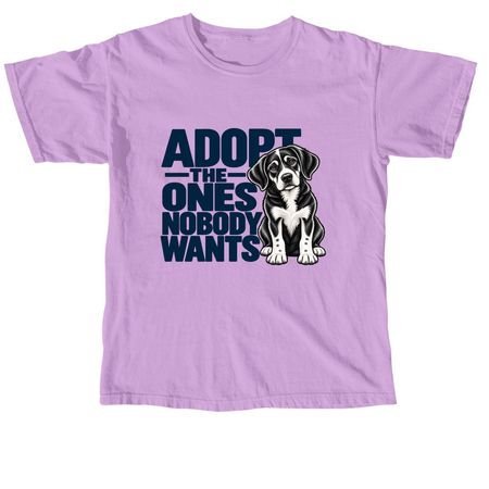 Adopt The Ones Nobody Wants Merch, a Neon Violet Comfort Colors Unisex Tee