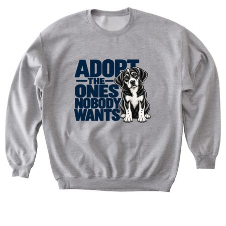 Adopt The Ones Nobody Wants Merch, a Sport Grey Softstyle Crewneck Sweatshirt