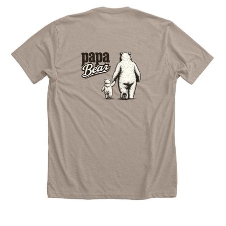 Papa Bear Tee, a Heather Stone Premium Unisex Tee
