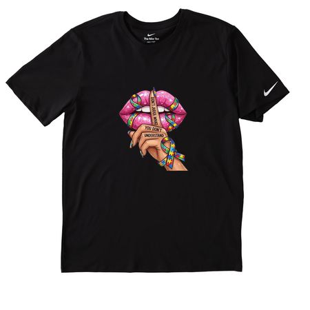 Autism&nbsp;, a Black Nike Dri-FIT Jersey Blend Performance Tee