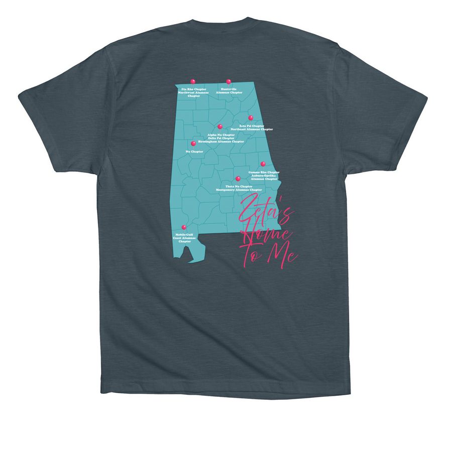 ZTA Birmingham Alumnae Chapter Fundraiser, a Vintage Navy Premium Cotton Tee (back-view)