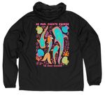 Be Mad, Create Change Windbreaker, a Black Quarter-Zip Windbreaker (back-view)