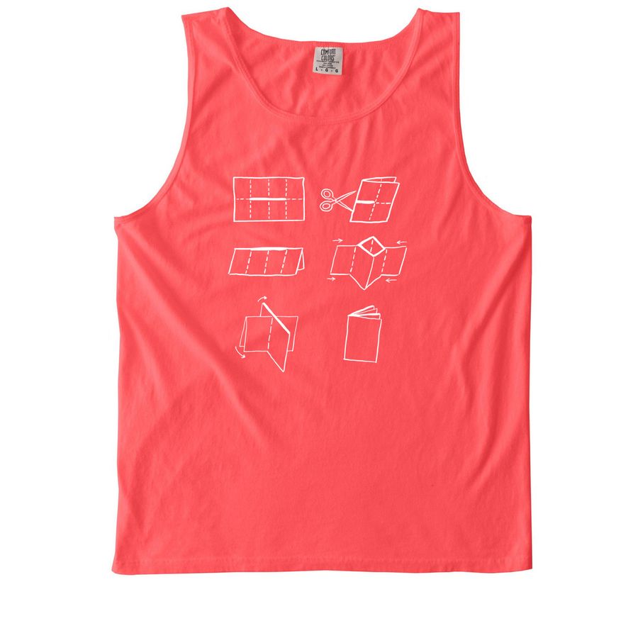 Support Booklyn Inc.&nbsp;, a Neon Red Orange Comfort Colors Tank Top