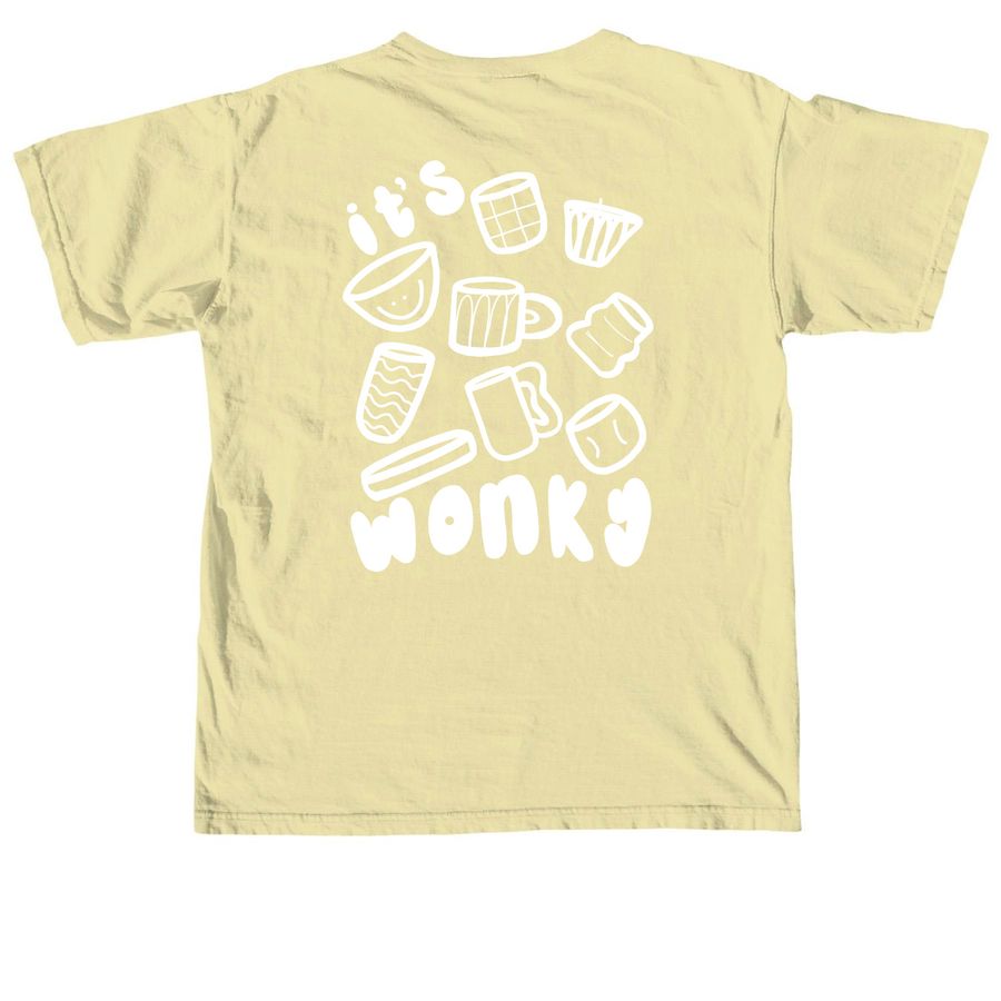 it's wonky mug, a Butter Comfort Colors Unisex Tee (back-view)