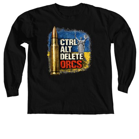 CTRL ALT DELETE!, a Black Comfort Colors Long Sleeve Tee