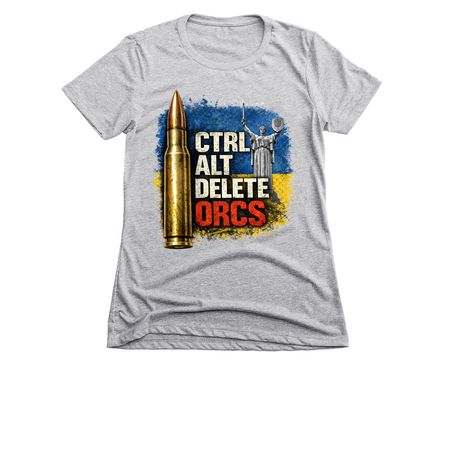 CTRL ALT DELETE!, a Dark Heather Grey Women's Slim Fit Tee