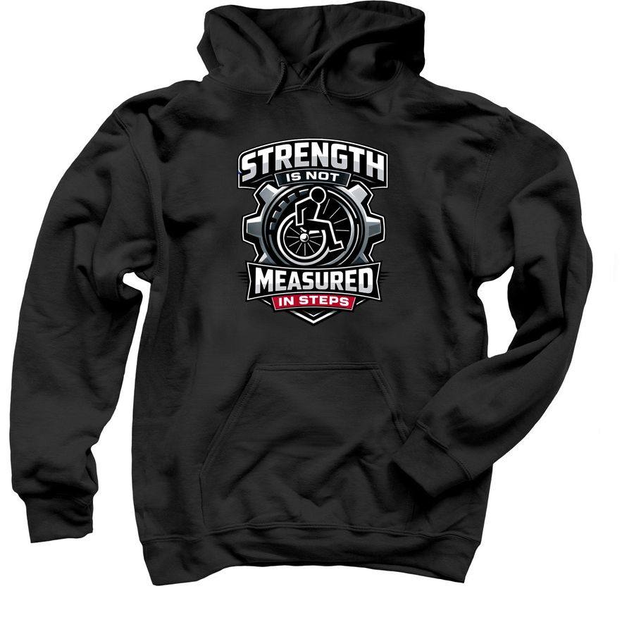 Strength, a Black Pullover Hoodie