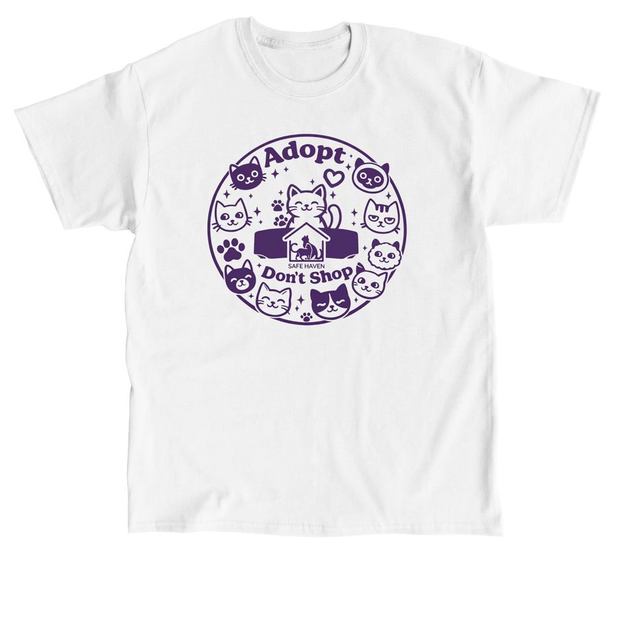Adopt Don't Shop, a White Classic Unisex Tee