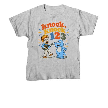 Youth Rabbi G & Dino, a Sport Grey Youth Unisex Tee
