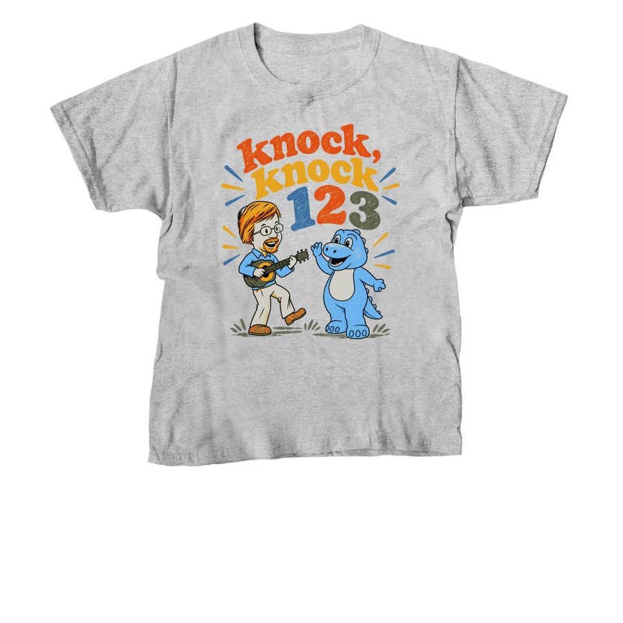 Youth Rabbi G & Dino, a Sport Grey Youth Unisex Tee