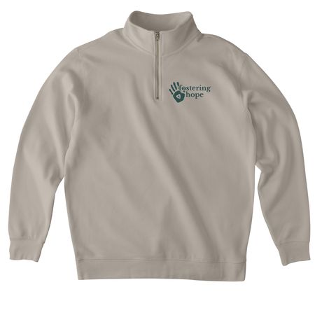 Fostering Hope - Light, a Cement Midweight Quarter Zip Pullover