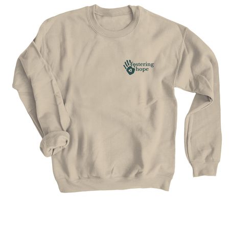 Fostering Hope - Light, a Sand Crewneck Sweatshirt
